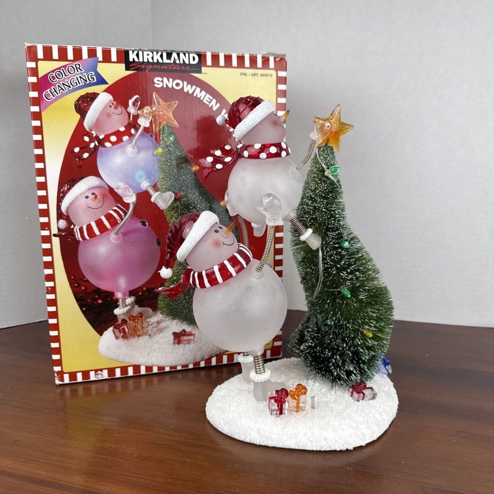 Kirkland Signature Color Changing LED Lights Snowman With Tree